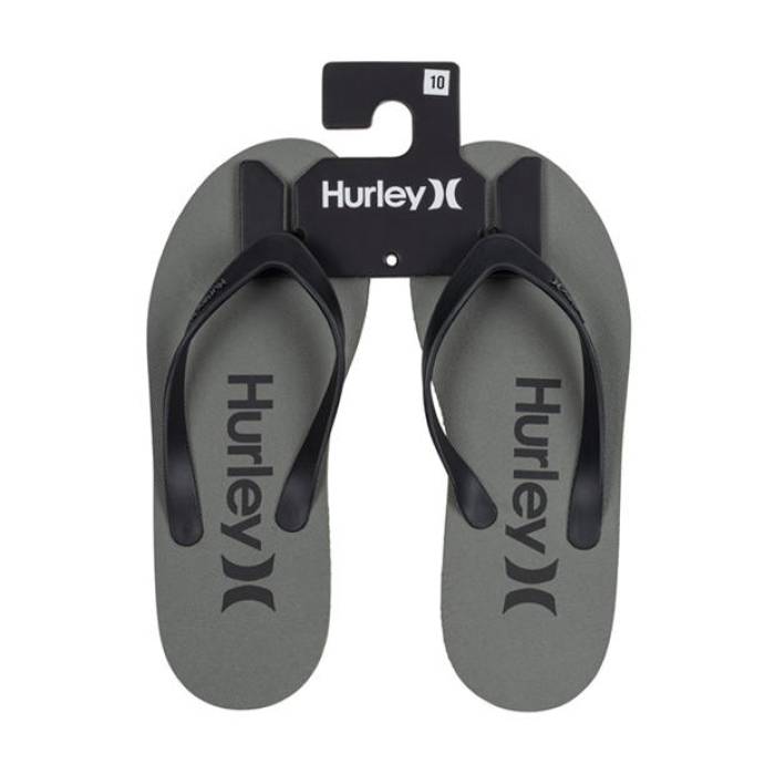 ハーレー Hurley 【 Flip Flops Men Grey/Black 】 ビーチサンダル メンズ 灰色 グレー 黒色 ブラック