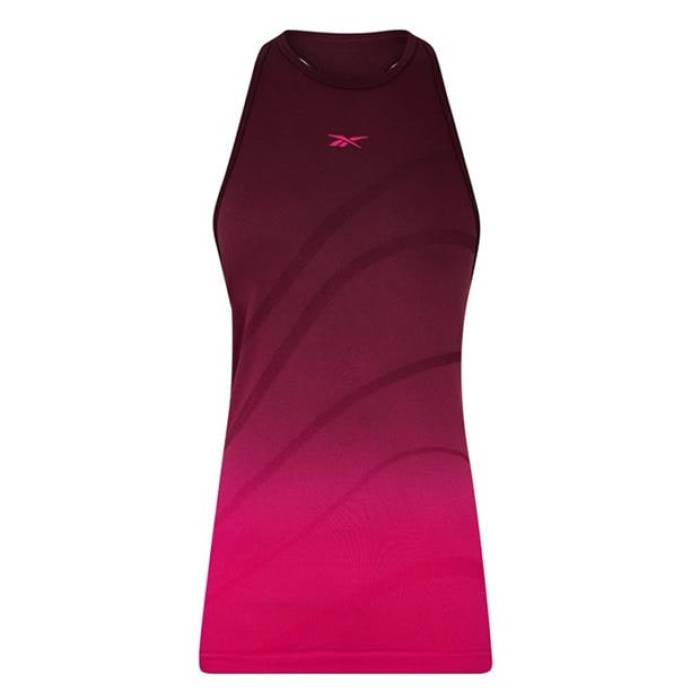 リーボック Reebok 【 United By Fitness Seamless Performance Gym Vest Women Maroon/Purpnk 】 ユナイテッド フィットネス パフォーマンス ベスト レディース マルーン｜スニケス 15,318円
