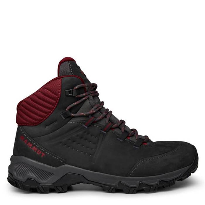 マムート Mammut 【 Nova Waterproof Trekking Boots Women Black Blood Red 】 ブーツ レディース 黒色 ブラック Red 赤・レッド｜スニケス