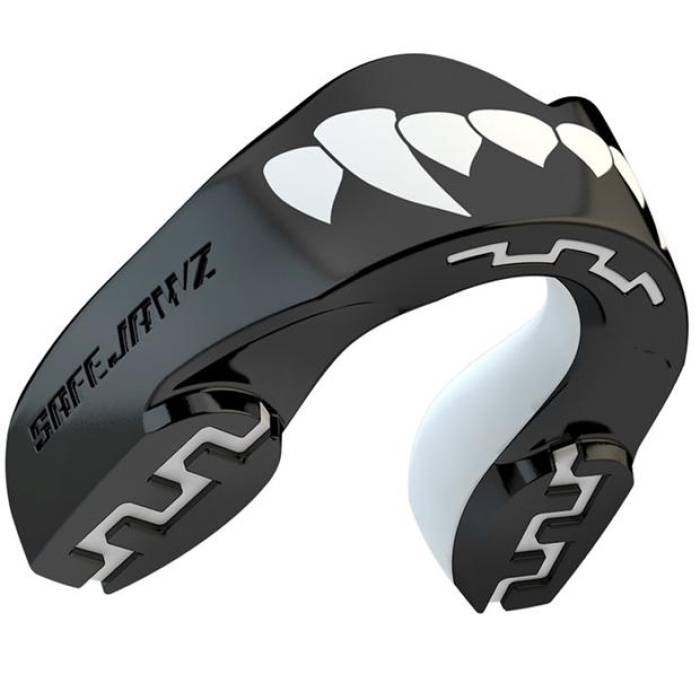 Safejawz 【 Extro Series Black Fangz Sports Mouthguard Unisex Black/White 】 続きもの 黒いこと 黒いこと ユニ一発やる 黒いこと 黒いこと 白いこと 白いこと