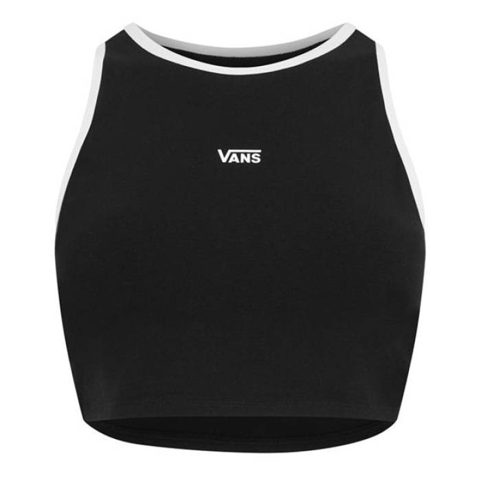 ヴァンズ Vans 【 Racerback Vest Women Black 】 限りない レディース 黒いこと 黒いこと ベスト・ジレ-レディースファッション