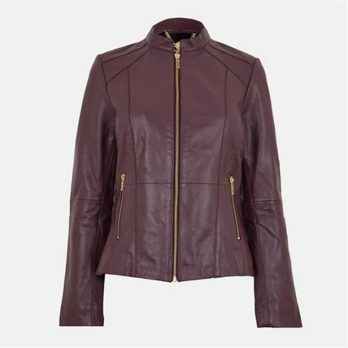 Biba 【 Neru Collar Leather Jacket Women Fig 】 レザー Jacket ジャケット レディース｜スニケス
