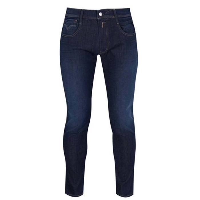 リプレイ Replay 【 Hyperflex Anbass Slim Jeans Men Dark Blue 007 】 slim スリム ジーンズ メンズ 青色 ブルー