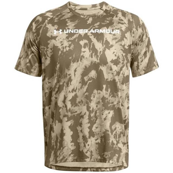 アンダーアーマー Under Armour 【 Tech Camo Short-Sleeve Performance Gym Top Men Khaki Base 】 テック カモ柄 パフォーマンス メンズ カーキ