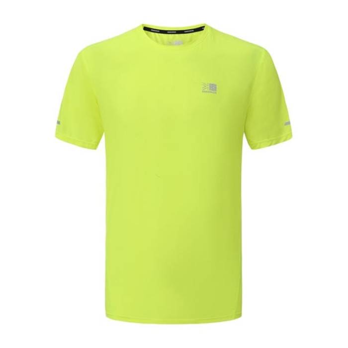 Karrimor 【 Run Short Sleeve T Shirt Mens Men Fluo Yellow 】 幽客 Sleeve 捩り メンズ メンズ yellow 黄味がかった・黄色