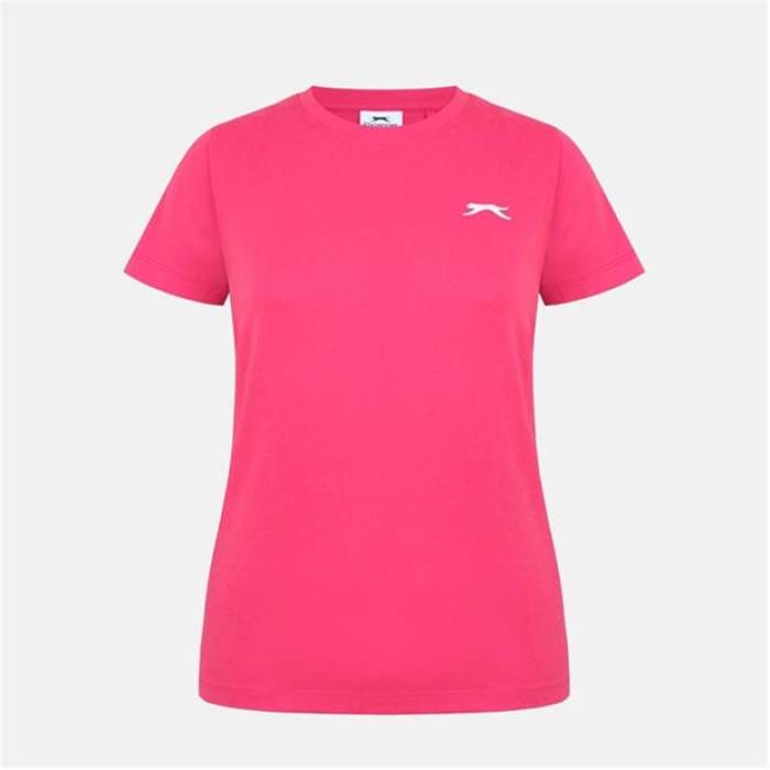 Slazenger 【 Neck Tee Womens Women Brt Pink 】 Tシャツ レディース レディース pink ピンク