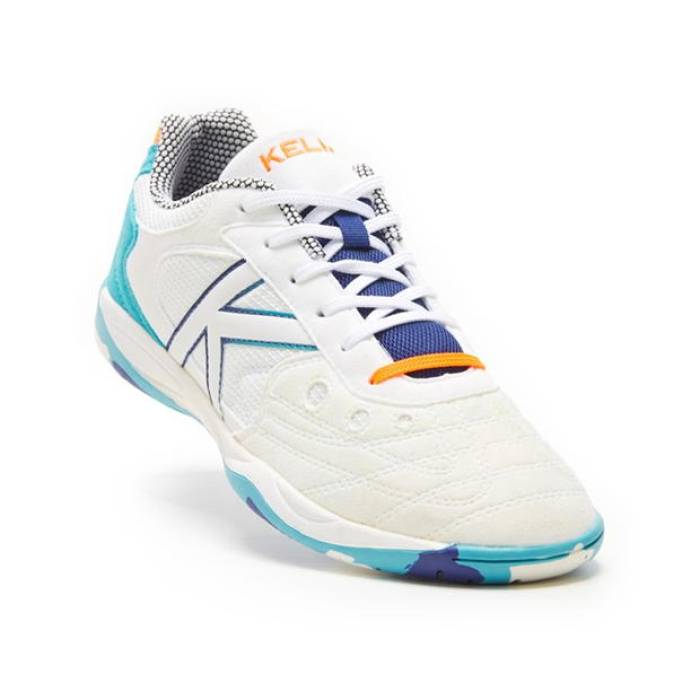 Kelme 【 Copa Indoor Football Boots Men White/Aqua 】 蹴球 ブーツ メンズ 白いこと 白いこと アクア