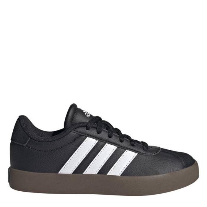 アディダス Adidas 【 Vl Court 3.0 Shoes Junior Boys Kids Black/Gum 】 コート シューズ 運動靴 ジュニア キッズ 黒色 ブラック