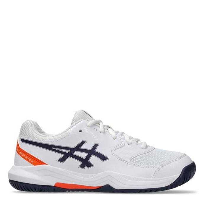 アシックス Asics 【 Gel-Dedicate 8 ガウス Tennis Shoes Unisex Kids Kids White/Indigo 】 庭球 シューズ 運動すること靴 御坊っちゃん キッズ 白いこと 白いこと 藍色・インディゴ