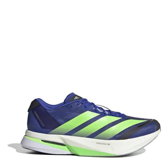 アディダス Adidas 【 Adizero Boston 13 Road Running Shoes Mens Men Blue/Lim/Blk 】 アディゼロ 豆の町 13 サー青少年 シューズ 運動すること靴 メンズ メンズ 青み 青色
