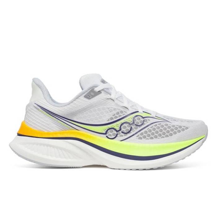 サッカニー Saucony 【 Endorphin Speed 5 Running Shoes Mens Men White/Citron 】 Speed 機敏さ シューズ 運動すること靴 メンズ メンズ 白いこと 白いこと