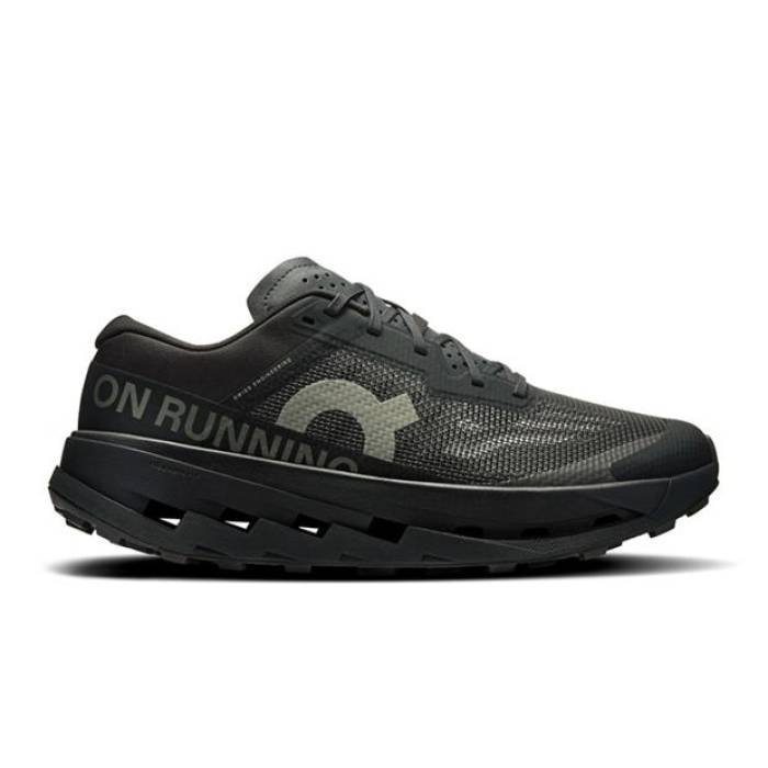 オン On 【 Cloudultra Off-Road Trail Running Shoes Men Black/Black 】 シューズ 運動すること靴 メンズ 黒いこと 黒いこと