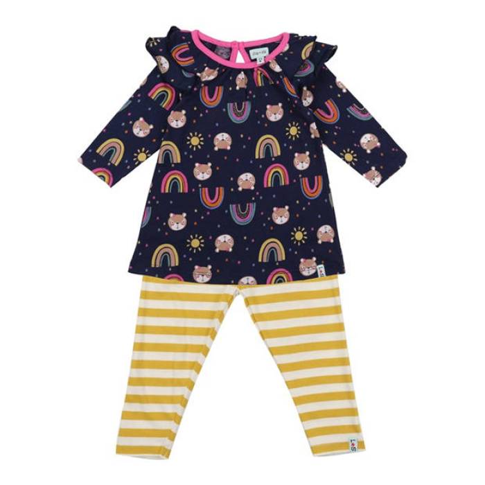 Lilly And Sid 【 Rainbow Dress Leggings Kids Multi 】 虹色 虹霓 御召しもの レギンス・タイツ お坊っちゃん キッズ