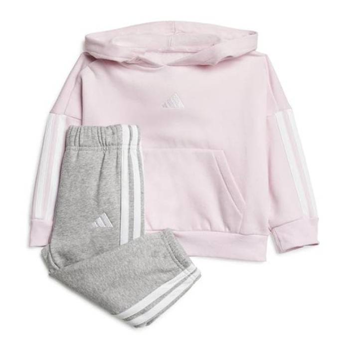 アディダス Adidas 【 3-Stripe Essentials Joggers Set Infants Kids Pink/White 】 ジョガーパンツ お坊っちゃん キッズ pink さくら色 白いこと 白いこと