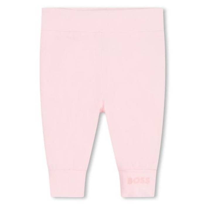 主任者 Boss 【 Kids Logo Design Leggings Kids Pale Pink 44L 】 ロゴタイプ レギンス・タイツ お坊っちゃん キッズ pink さくら色