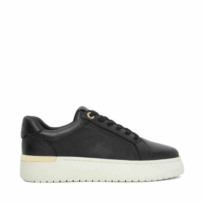 デューンロンドン Dune London 【 Women's Emeelia Platform Trainers Women Black Leather 】 レディース シューズ スニーカー レディース 黒色 ブラック レザー
