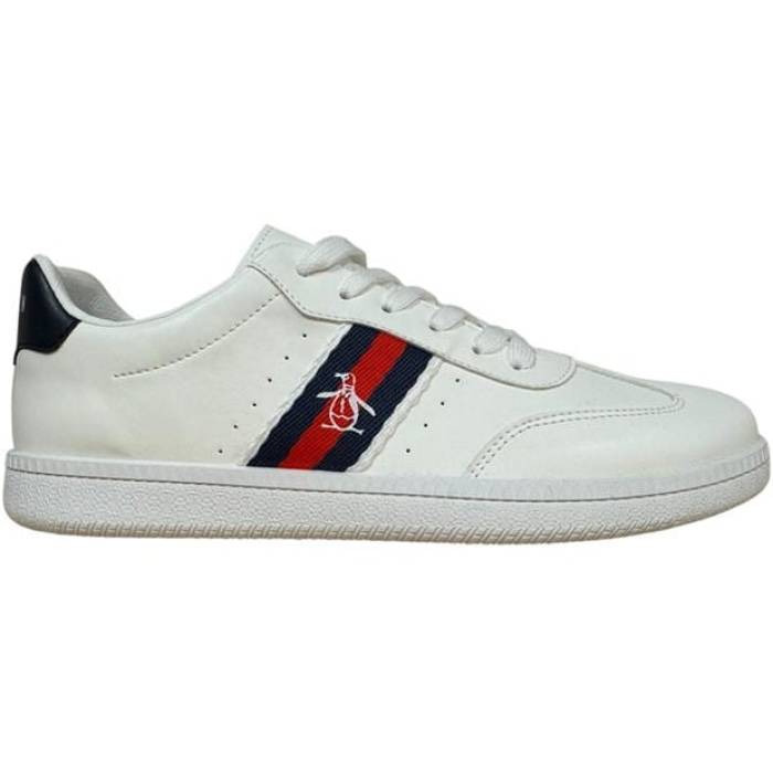 事あたらしいペンギン Original Penguin 【 Low Profile Lace-Up Trainers Juniors Men White 】 シューズ スニーカー メンズ 白いこと 白いこと