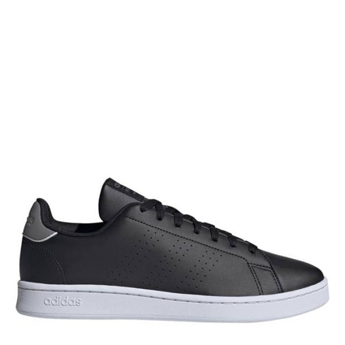 アディダス Adidas 【 Advantage Low-Top Trainers Men Black/Grey Thre 】 シューズ スニーカー メンズ 黒いこと 黒いこと 薄墨色 薄墨色