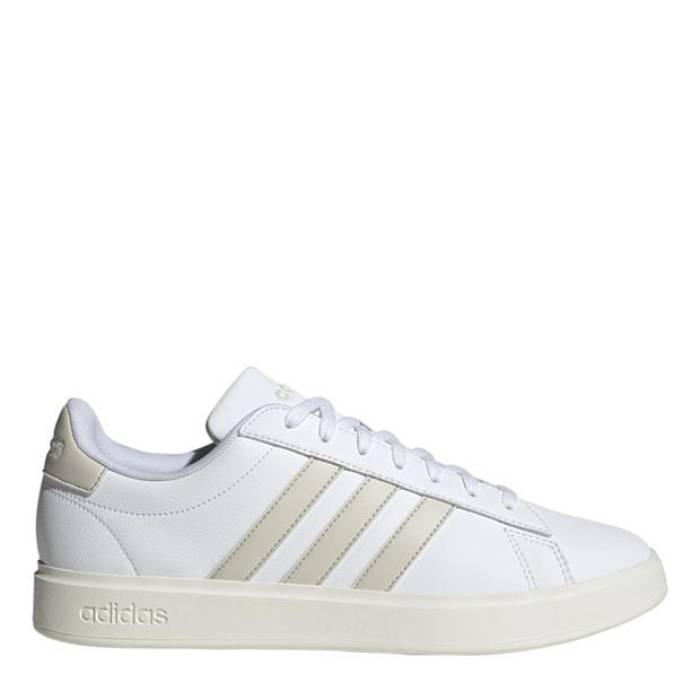 アディダス Adidas 【 Grand Court 2.0 Low-Top Trainers Mens Men White/Alumina 】 競技場 厚地の外套 シューズ スニーカー メンズ メンズ 白いこと 白いこと