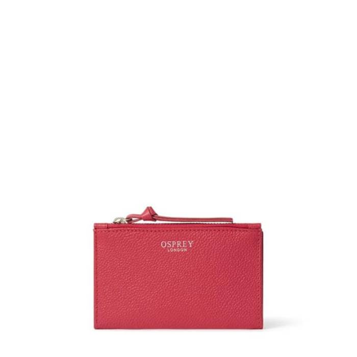 Osprey London 【 Molly Bi-Fold Leather Card Holder Women Raspberry 】 レザー レディース