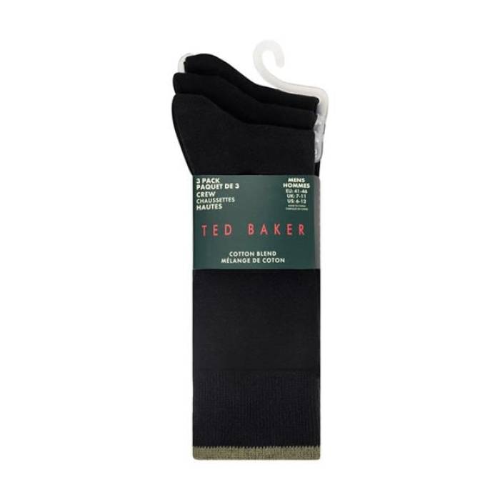 テッドベーカー Ted Baker 【 Men's Formal Crew Socks Men Blk/Blk/Blk 】 メンズ フォーマル クルー ソックス・靴下 メンズ
