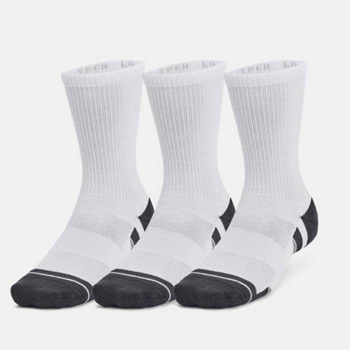 アンダーアーマー Under Armour 【 Armour Ua Performance Tech 3-Pack Crew Socks Kids' Kids White 】 パフォーマンス テック 3個入 クルー ソックス・靴下 ジュニア キッズ 白色 ホワイト|スニケス