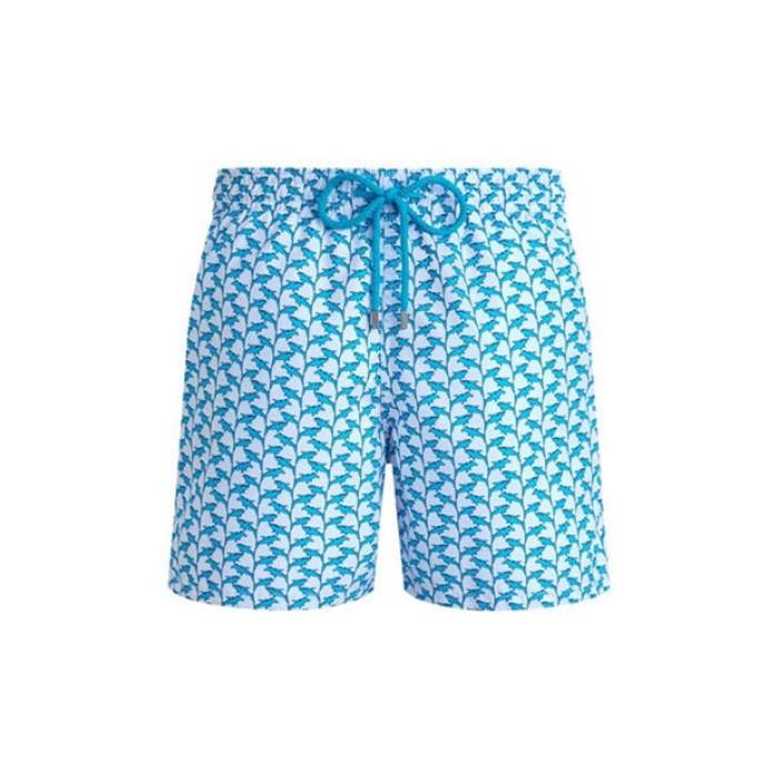 Vilebrequin 【 Men\u0027s Small Turtle Swim Shorts Men White/Blue 】 メンズ さる股引き メンズ 白いこと 白いこと 青碧 青碧