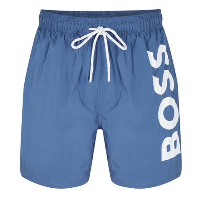 ボス Boss 【 Men's Octopus Swim Shorts With Bold Branding Men Open Blue 479 】 メンズ ショーツ メンズ 青色 ブルー