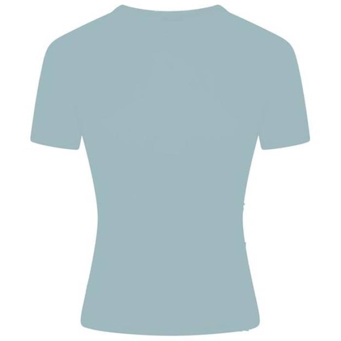 Honeyz 【 Signature Slim Fit T-Shirt Women Blue 】 slim か細い ティーシャツ レディース 青碧 青碧