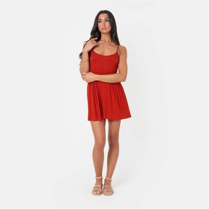 I Saw It First 【 Jersey Strappy Dress Women Rust 】 ジャージ ドレス レディース｜スニケス