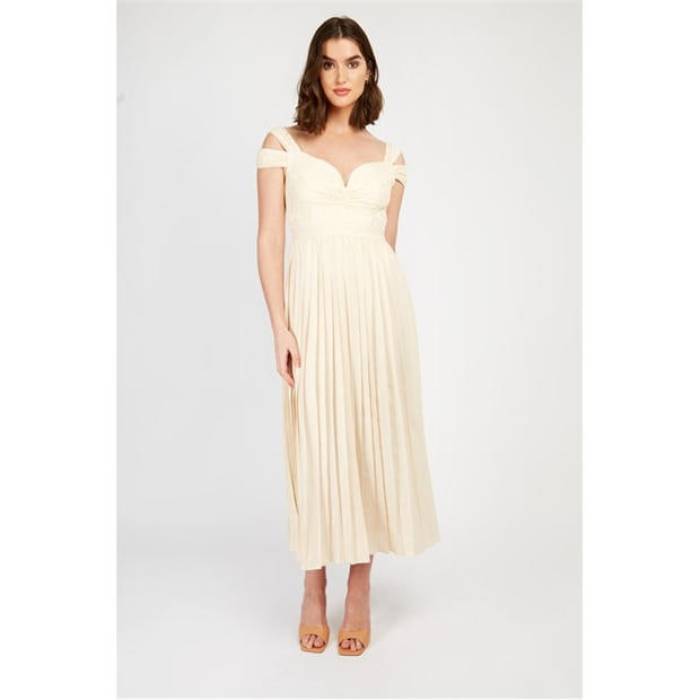 リトルミストレス Little Mistress 【 Maxi Dress Women Cream 】 マキシ御召しもの レディース 皮膚軟化剤