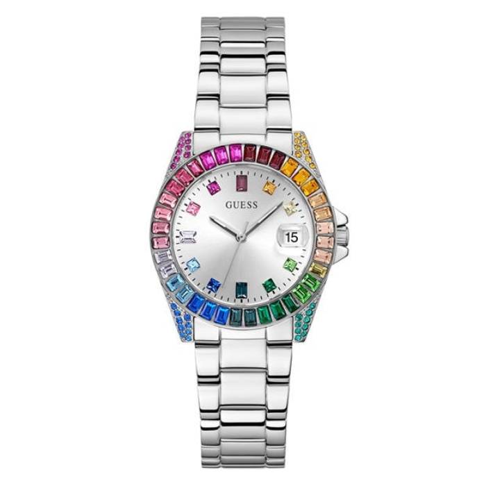 ゲス Guess 【 Opaline Watch Unisex Silver/Silver 】 Watch ウォッチ・時辰儀 ユニ一発やる Silver しろがね色・しろがね色