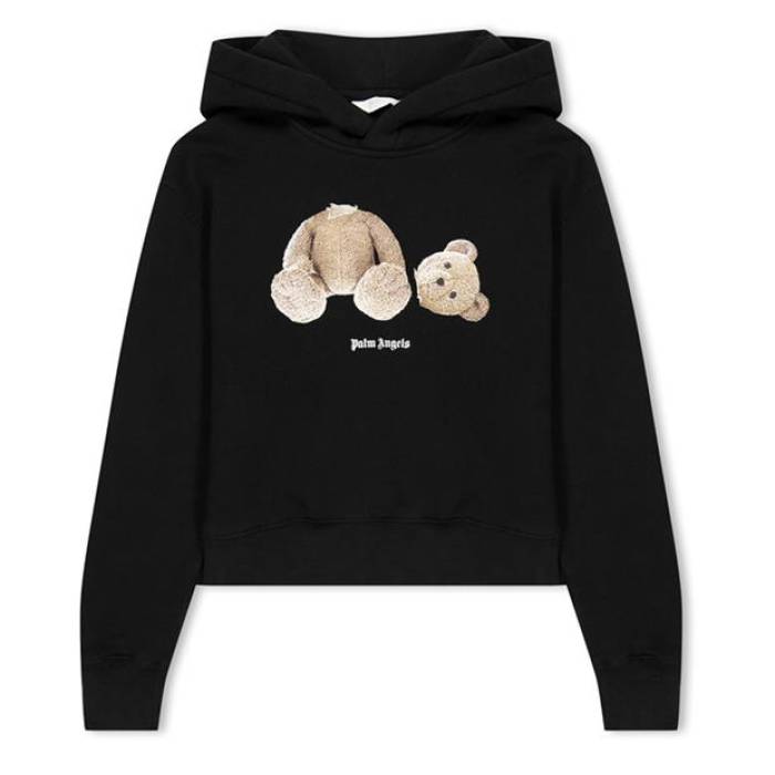 パームエンジェルス Palm Angels 【 Bear Hoodie Juniors Kids Black/Brown 】 フーディー パーカー お坊っちゃん キッズ 黒いこと 黒いこと 赤銅色 赤銅色