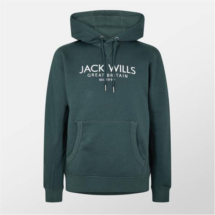 ジャック ウィルス Jack Wills 【 Batsford Logo Hoodie Mens Men Dark Pine 】 ロゴ フーディー パーカー メンズ メンズ|スニケス