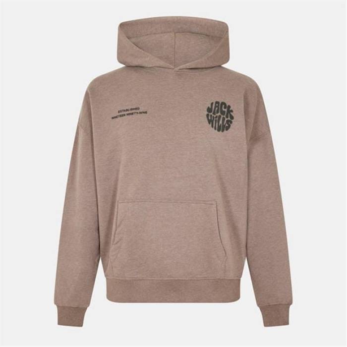 ジャック ウィルス Jack Wills 【 Circle Hoodie Men Brown Marl 】 フーディー パーカー メンズ 茶色 ブラウン|スニケス
