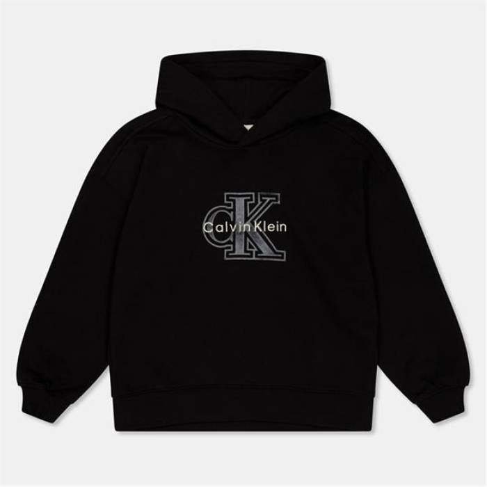 カルバンクライン デニム Calvin Klein Jeans 【 Ckj Monologo Hood Jn61 Kids Ck Black Beh 】 お坊っちゃん キッズ 黒いこと 黒いこと