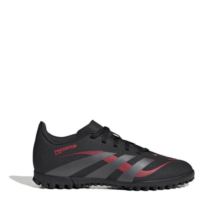 アディダス Adidas 【 Predator Club Childrens Astro Turf Football Boots Kids Black/Grey 】 プレデター クラブ ターフ フットボール ブーツ ジュニア キッズ 黒色 ブラック 灰色 グレー