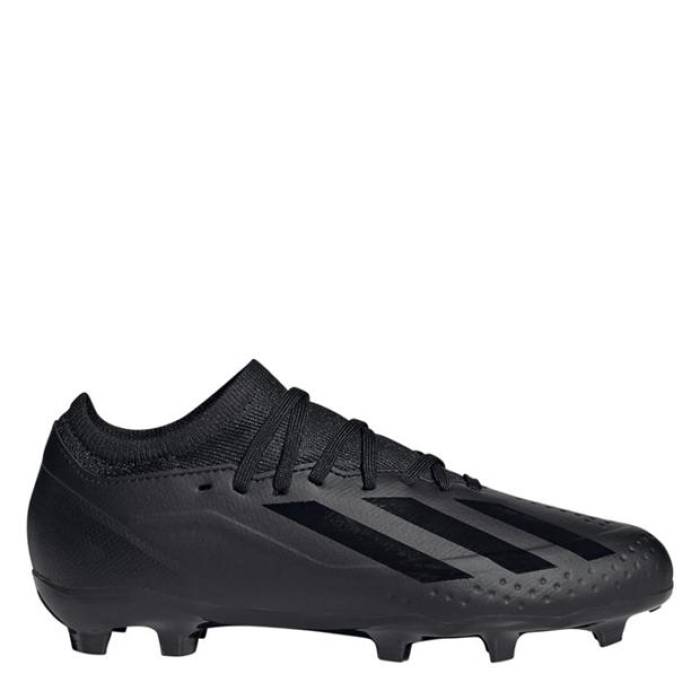 アディダス Adidas 【 X Crazyfast League Junior Firm Ground Boots Kids Black/Black 】 ブーツ ジュニア キッズ 黒色 ブラック