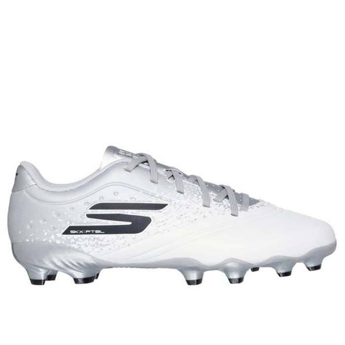 スケッチャーズ Skechers 【 Razor Juniors Firm Ground Football Boots Kids White/Silver 】 フットボール ブーツ ジュニア キッズ 白色 ホワイト Silver 銀色・シルバー