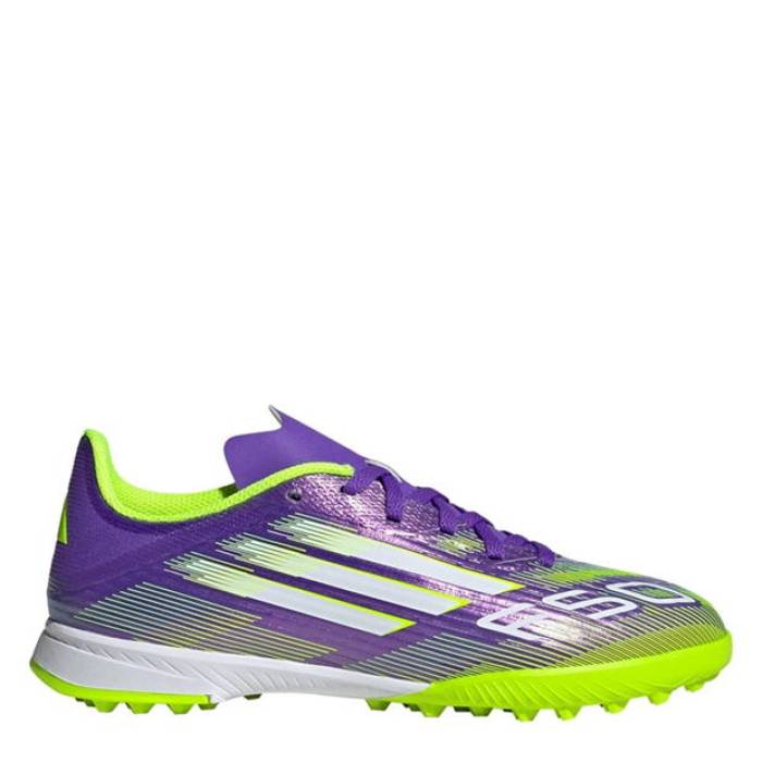 アディダス Adidas 【 F50 League Juniors Astro Turf Football Boots Kids Purple/White 】 ターフ フットボール ブーツ ジュニア キッズ Purple 紫・パープル 白色 ホワイト｜スニケス