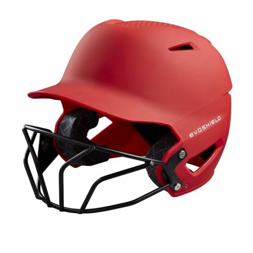 ファッションブランド 野球 Evo Shield Finish バッティング ヘルメット メンズ Helmet Scarlet Helmet Evo Shield Xvt Batting With Softball Facemask Matte Finish Scarlet スニケス