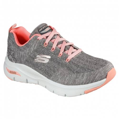 Skechers Arch Fit スケッチャーズ ウェーヴ ウェイブ グレー グレイ グレイ 石竹色 スニーカー レディース Wave Gray Pink Skechers Arch Fit Comfy ファッションブランド名 軽い ファッション スニーカー Chelseafilm Org