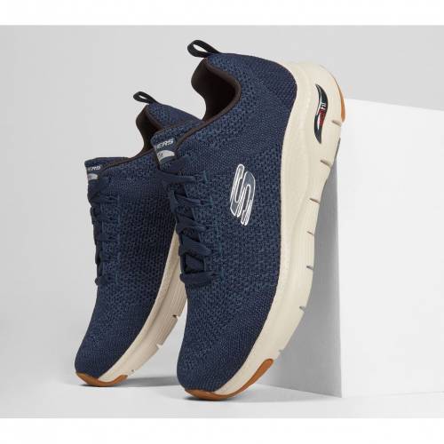 好評 Skechers Arch Fit スケッチャーズ 紺色 ネイビー スニーカー Skechers Arch Fit Paradyme Navy メンズ スニーカー 保障できる Ajusteindustrial Com