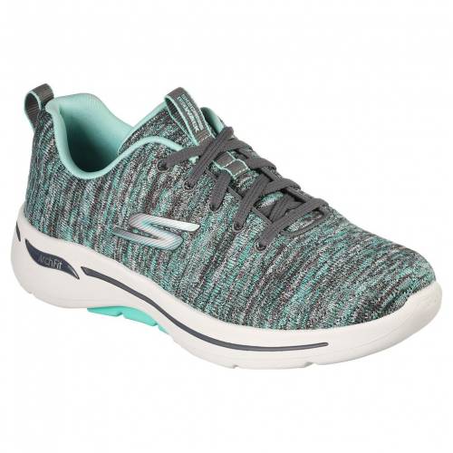 Skechers Arch Fit スケッチャーズ チャコール スニーカー Skechers Arch Fit Gowalk Glee Charcoal Turquoise ファッションブランド名 心安い ファッション スニーカー Manitobachiropractors Ca