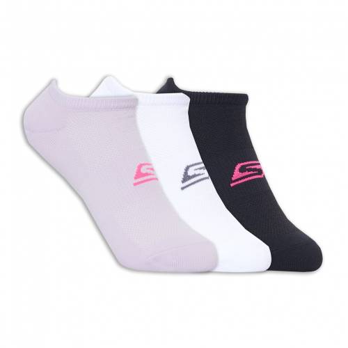 別注 Us Skechers スケッチャーズ 靴下 白色 ホワイト 3個入 メンズ Us Skechers No Show Stretch Socks White 55 以上節約 Ugs Ed Ao