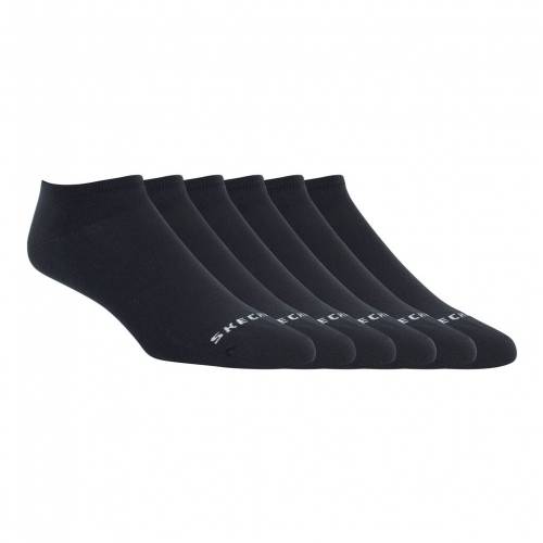 安い購入 Us Skechers スケッチャーズ 靴下 黒色 ブラック Us Skechers 6 Pack No Show Coolmax Socks Black インナー 下着 ナイトウエア メンズ 下 レッグ スニケス 送料込 Tourismo Rs
