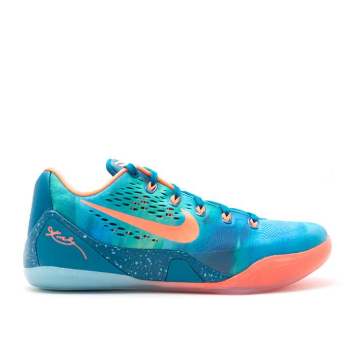 ナイキ Nike 【 Kobe 9 Em 'Eybl Peach Jam' Men Green Abyss/Bright Mango/Vivid Blue 】 Kobe コービー メンズ green 緑・グリーン 青色 ブルー｜スニケス