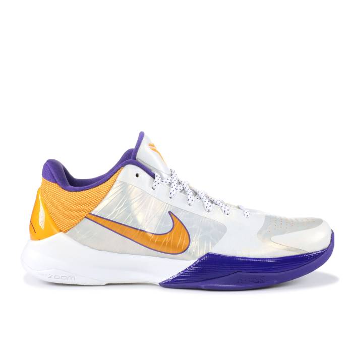 ナイキ Nike 【 Zoom Kobe 5 Lakers Home Men White/Dl Sol-Ntrl Gry-Vrsty Prp 】 ズーム Kobe コービー メンズ 白色 ホワイト