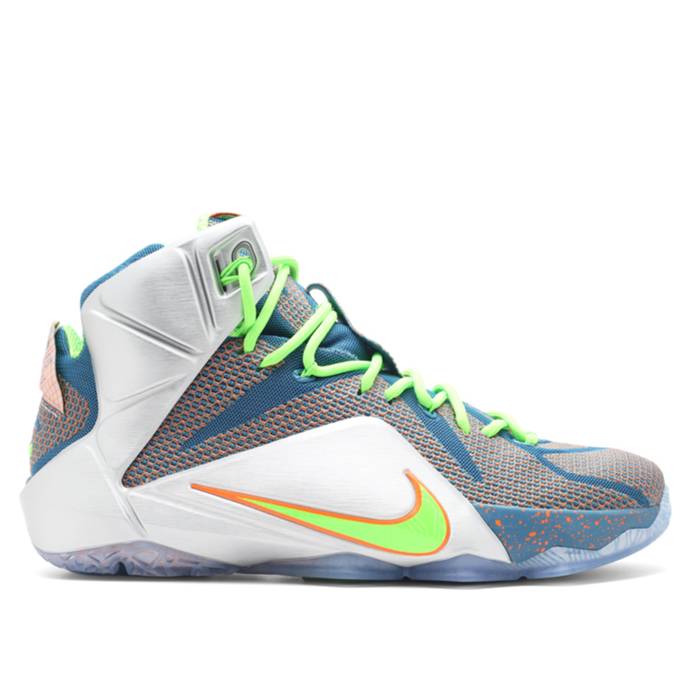 ナイキ Nike 【 Lebron 12 \u0027Trillion Dollar Man\u0027 Men Reflective Blue/Tt-Electric Green-Metallic Silver 】 Lebron レブロン メンズ 青碧 青碧 Silver しろがね色・しろがね色