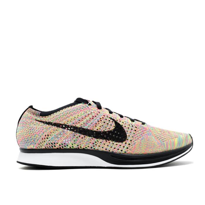 ナイキ Nike 【 Flyknit Racer Multicolor \u0027Grey Tongue\u0027 2016 Men Dark Grey/Black-Blue Glow-Pink Flash 】 飛球編み物 メンズ 薄墨色 薄墨色